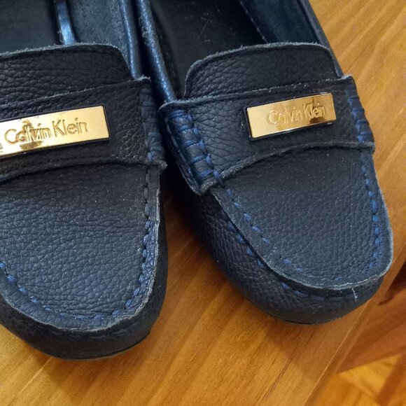 LOAFERS CALVN KLEIN NAVY 6.5 - Picture 3 of 4